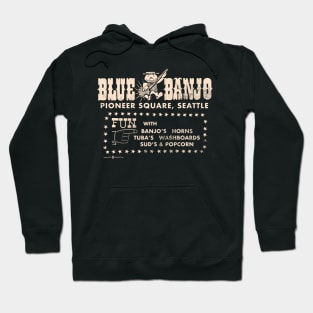 Vintage Blue Banjo Club Seattle Hoodie